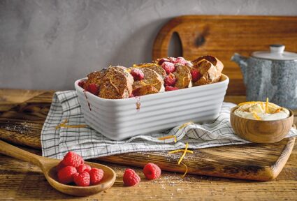 New Range | James Martin Cook by Denby: Bread and Butter Pudding Recipe