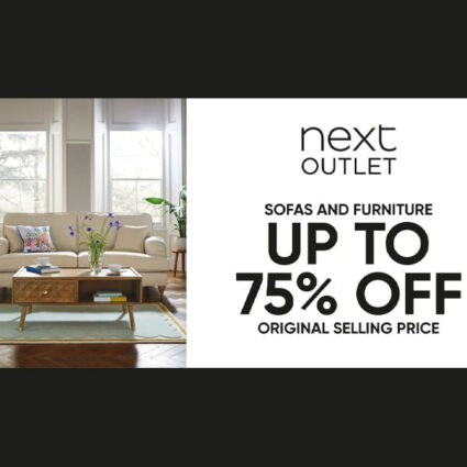 Sofas and furniture: up to 75% off!*
