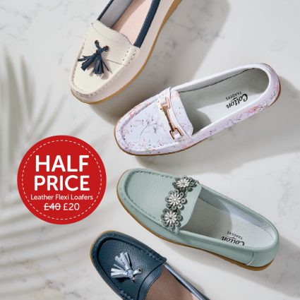Half Price Leather Flexi loafers