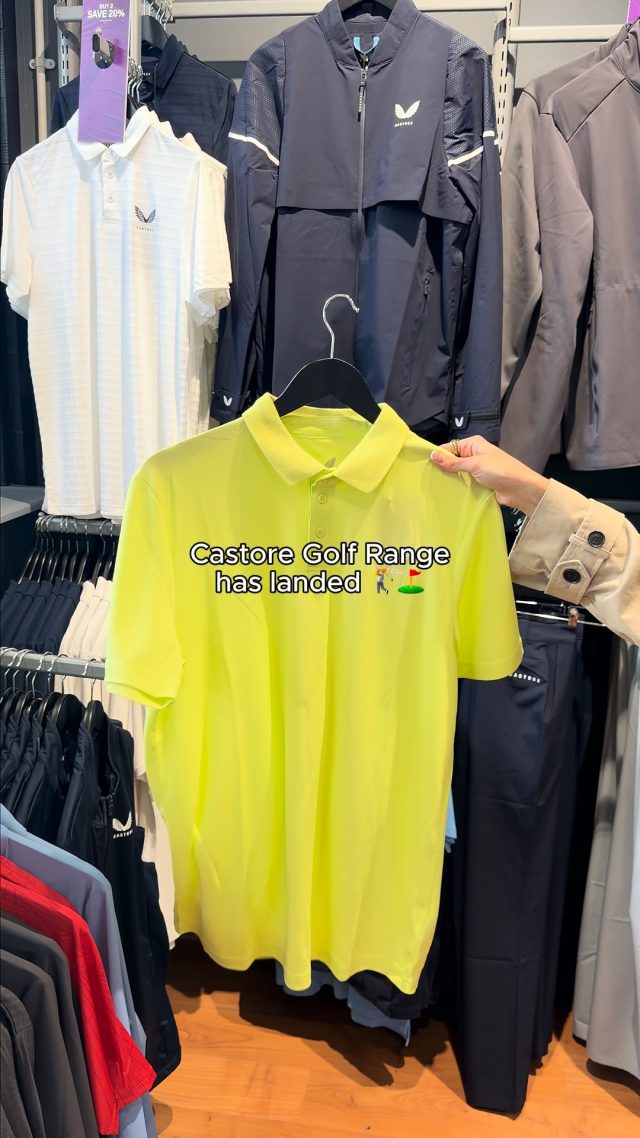 Tee up in style ⛳@castore_sportswear Golf Range has landed, packed with high-performance tops, trousers, jackets and accessories made for your best game 🏌